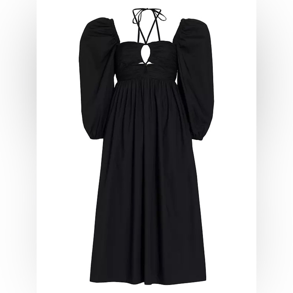 Ulla Johnson Alessa Elegant Black Puff Sleeve Dress 12